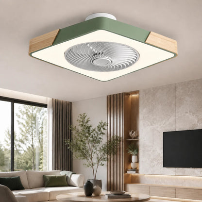 Flush Mount Ceiling Fan Low-Profile Reversible Motor & Dimmable LED