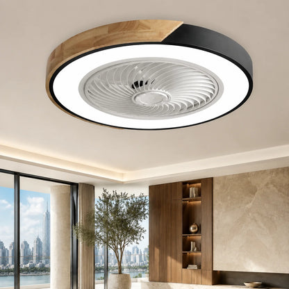 Flush Mount Ceiling Fan Low-Profile Reversible Motor & Dimmable LED