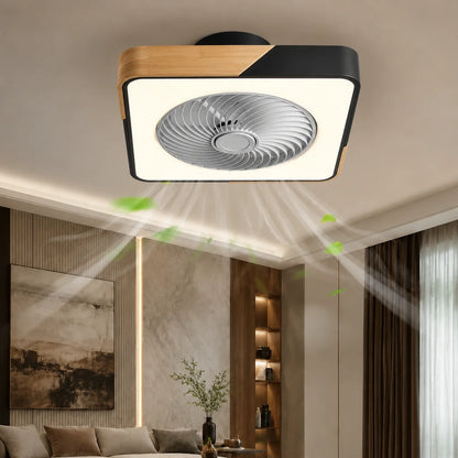 Flush Mount Ceiling Fan Low-Profile Reversible Motor & Dimmable LED