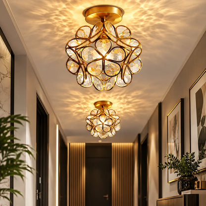 Flush Mount Ceiling Light Compact Acrylic Petals Integrated LED
