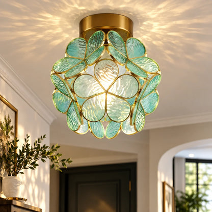 Flush Mount Ceiling Light Compact Acrylic Petals Integrated LED
