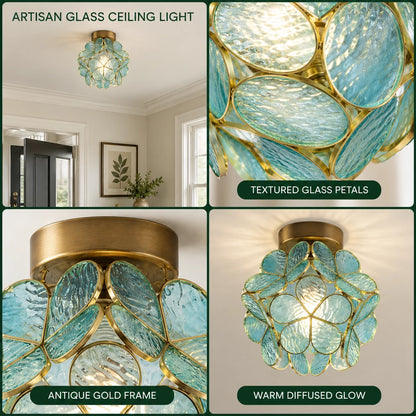 Flush Mount Ceiling Light Compact Acrylic Petals Integrated LED