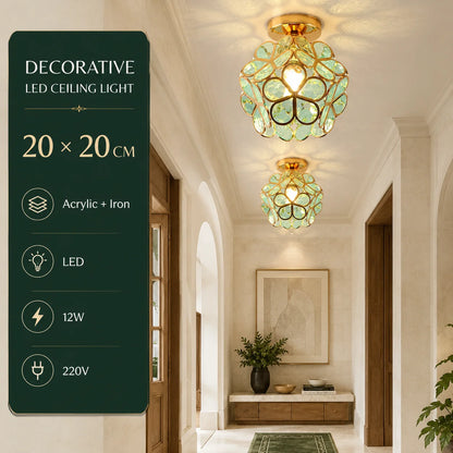 Flush Mount Ceiling Light Compact Acrylic Petals Integrated LED
