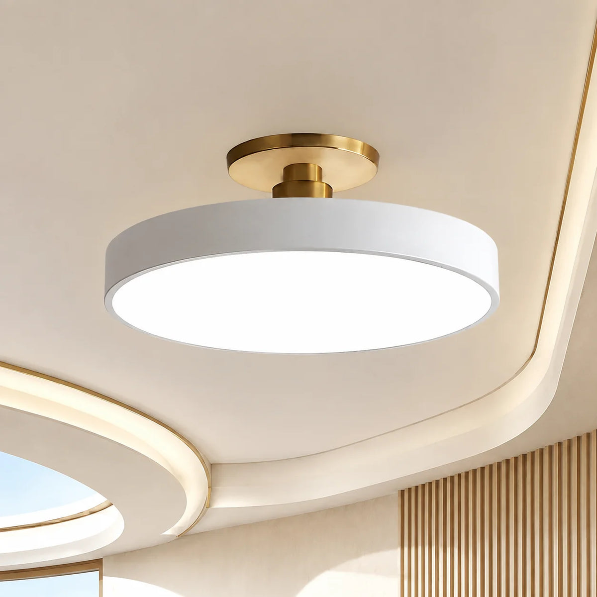 Flush Mount Ceiling Light LED Glare-Free Acrylic Diffuser