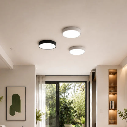 Flush Mount Ceiling Light Wood Ring Integrated LED