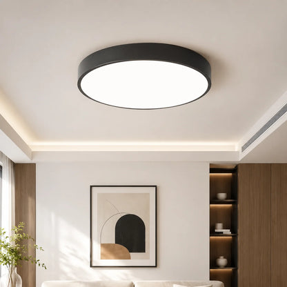 Flush Mount Ceiling Light Wood Ring Integrated LED