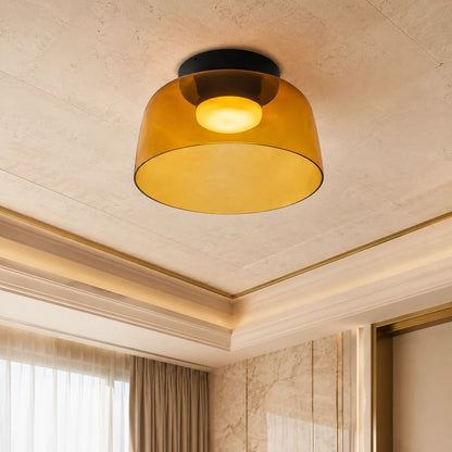 Flushmount Ceiling Light Layered Glass Adjustable Color Temp