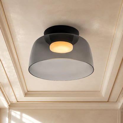 Flushmount Ceiling Light Layered Glass Adjustable Color Temp