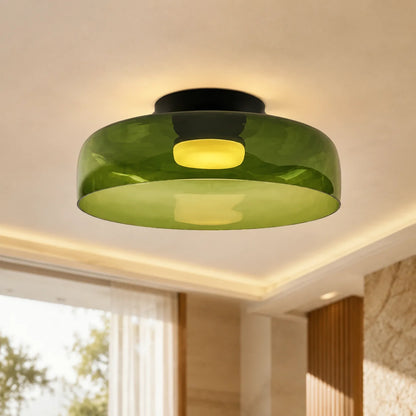 Flushmount Ceiling Light Layered Glass Adjustable Color Temp