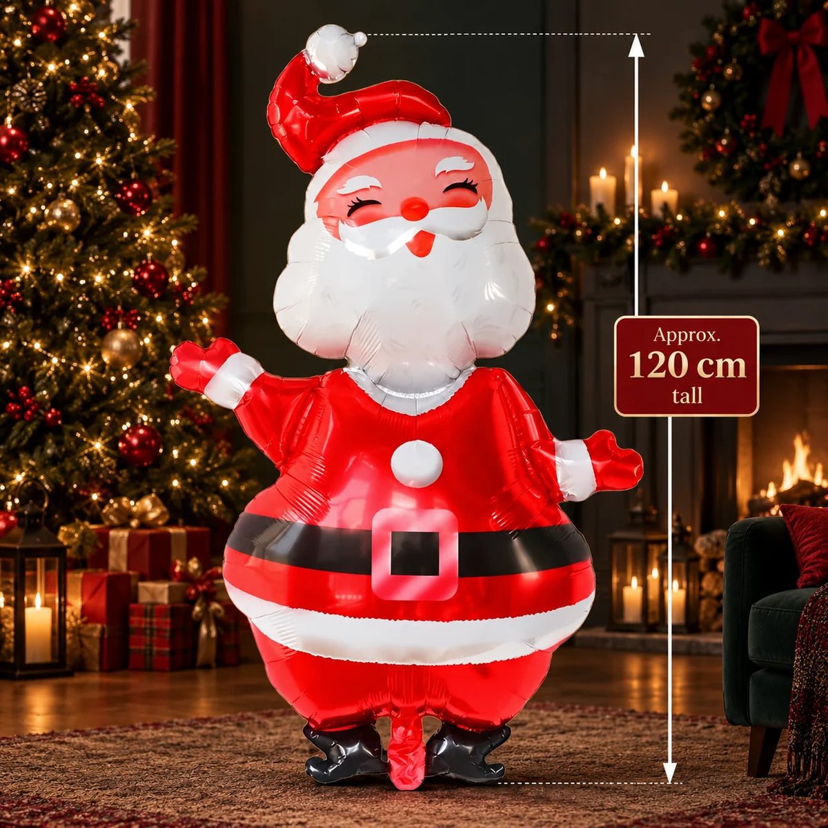 Foil Balloon Set Giant Santa 47 Inch