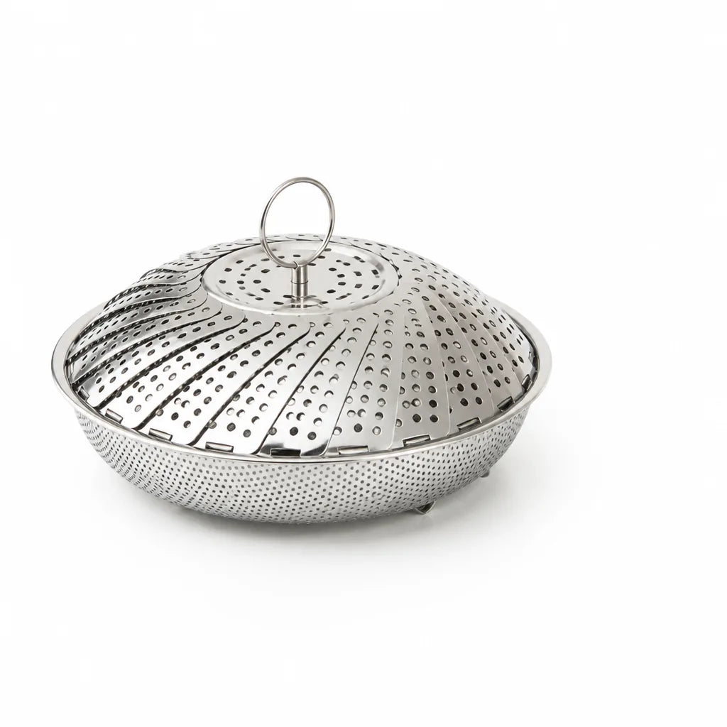 Foldable Expandable Stainless Steel Steamer Basket