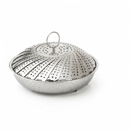 Foldable Expandable Stainless Steel Steamer Basket