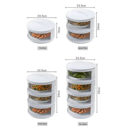 Food Storage Container Transparent Stackable Layers