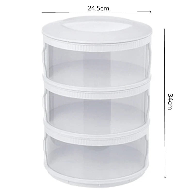 Food Storage Container Transparent Stackable Layers