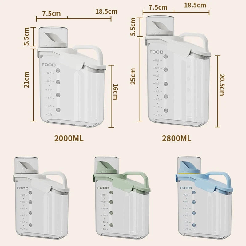 Food Storage Dispenser BPA-Free Pour Spout Measuring Cup