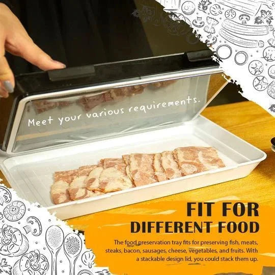 Food Storage Tray Leakproof Stackable BPA-Free