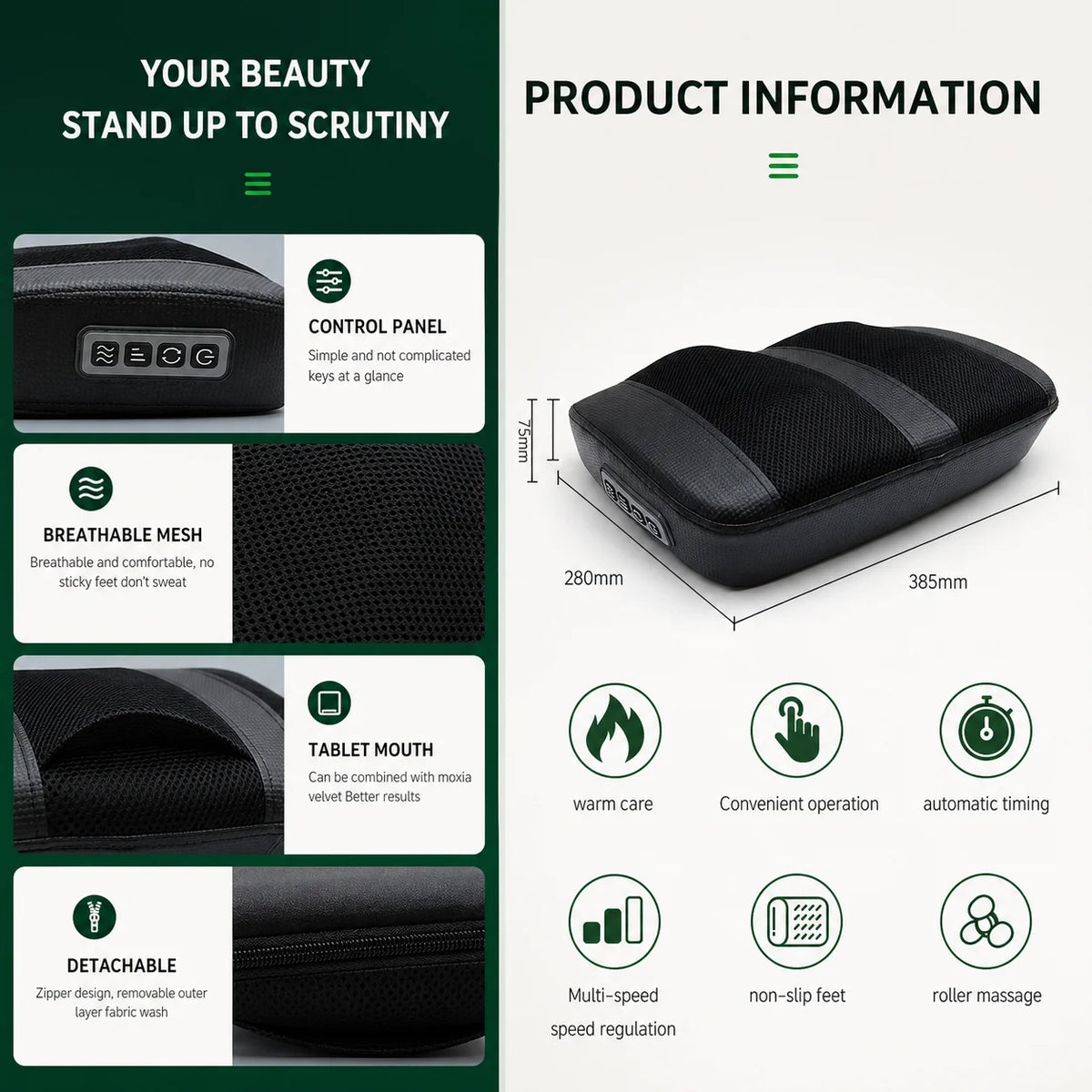 Foot Massager Shiatsu Kneading Heat & Vibration