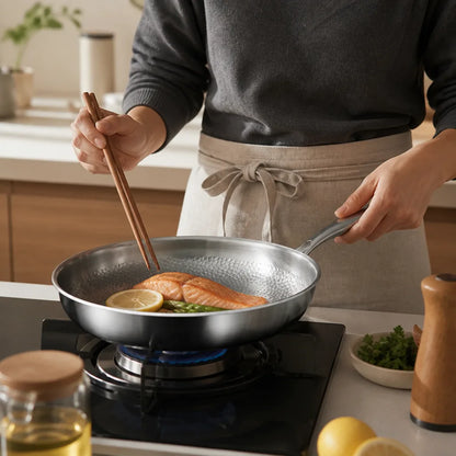 Forged Surface Titanium Frying Pan (Induction Compatible)