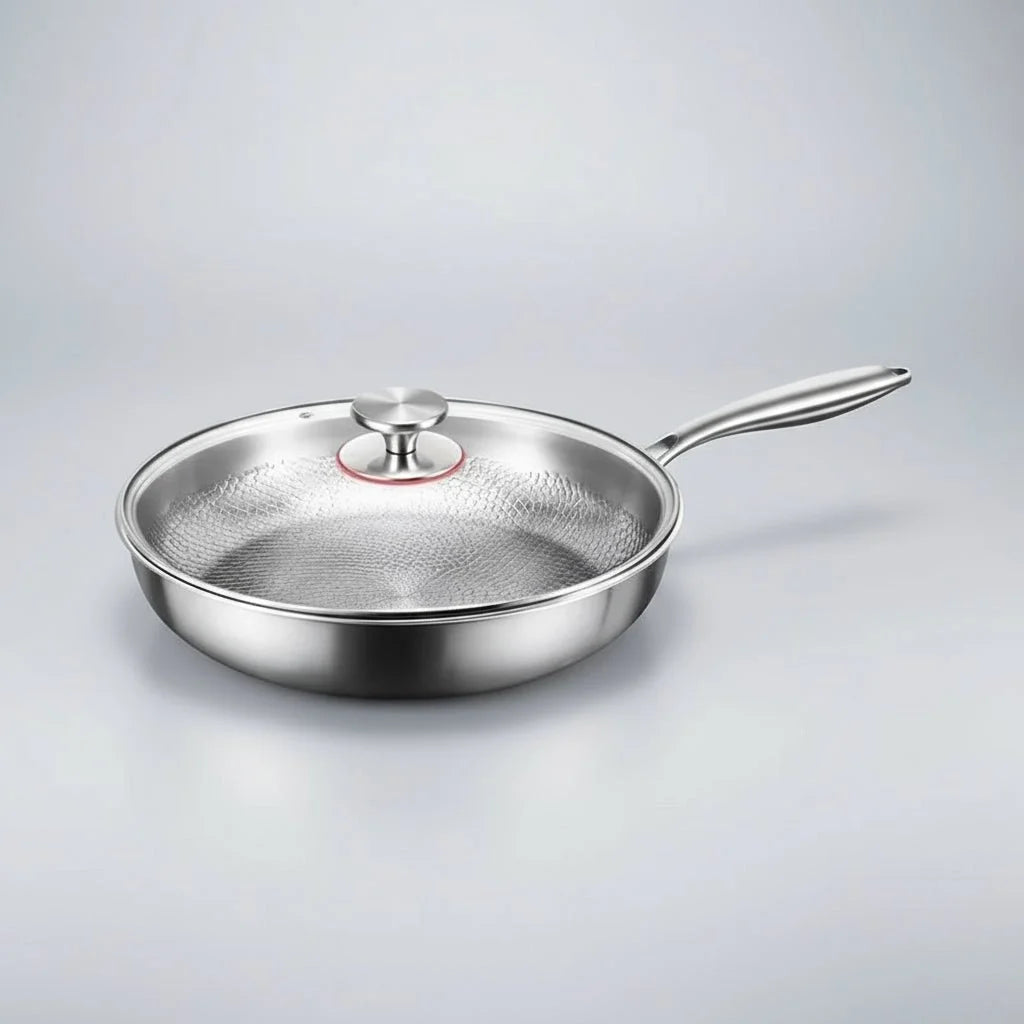 Frying Pan Forged Titanium Hammered Finish & Natural Nonstick
