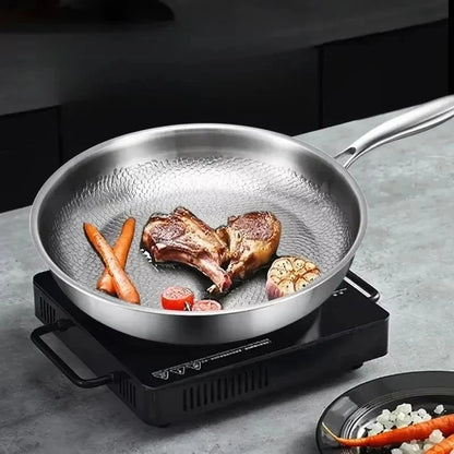 Frying Pan Forged Titanium Hammered Finish & Natural Nonstick