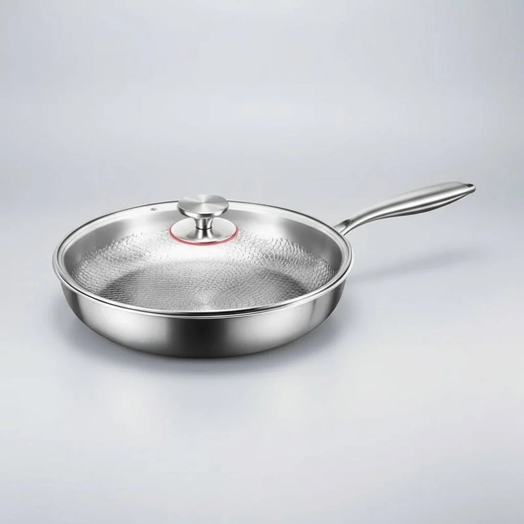 Frying Pan Forged Titanium Hammered Finish & Natural Nonstick