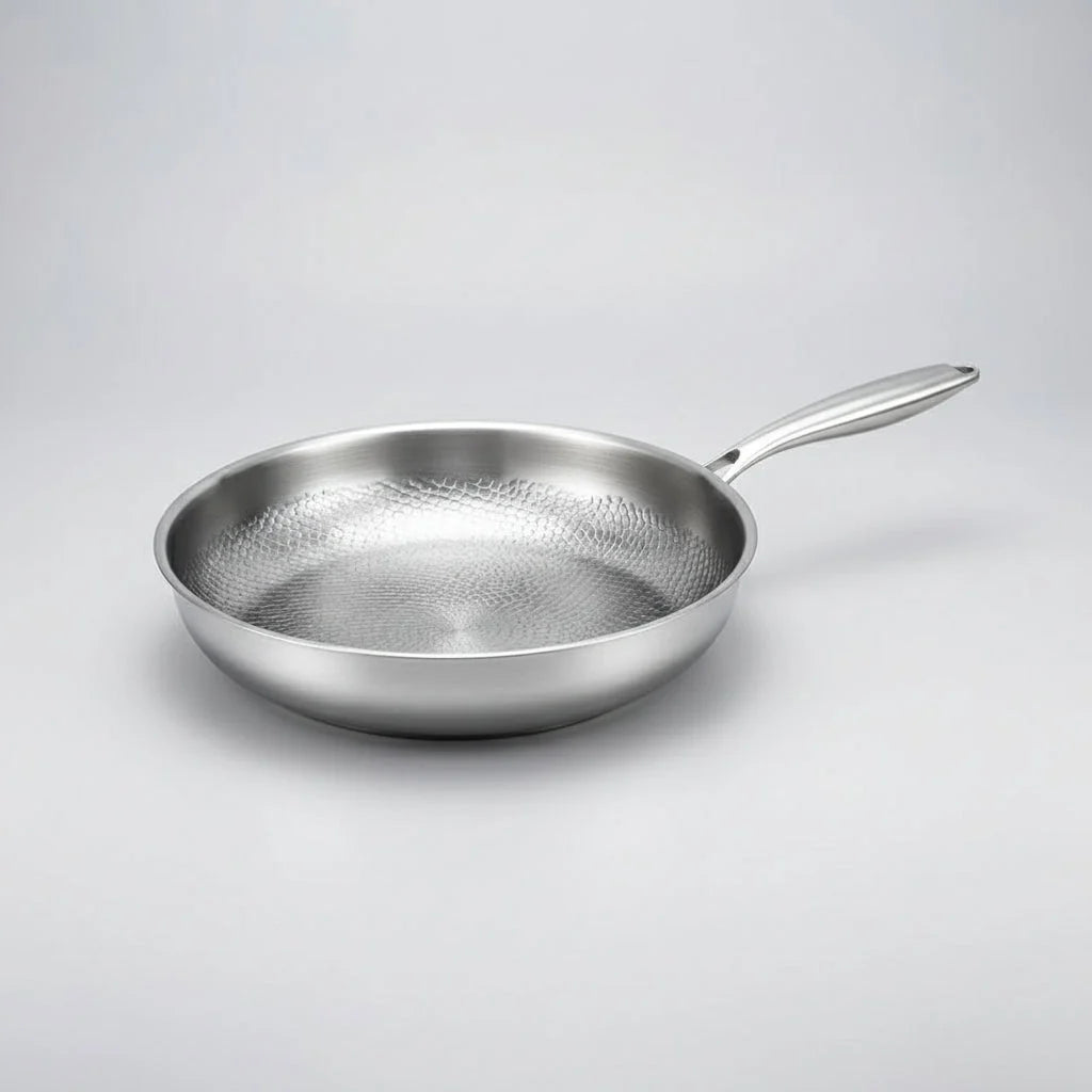 Frying Pan Forged Titanium Hammered Finish & Natural Nonstick