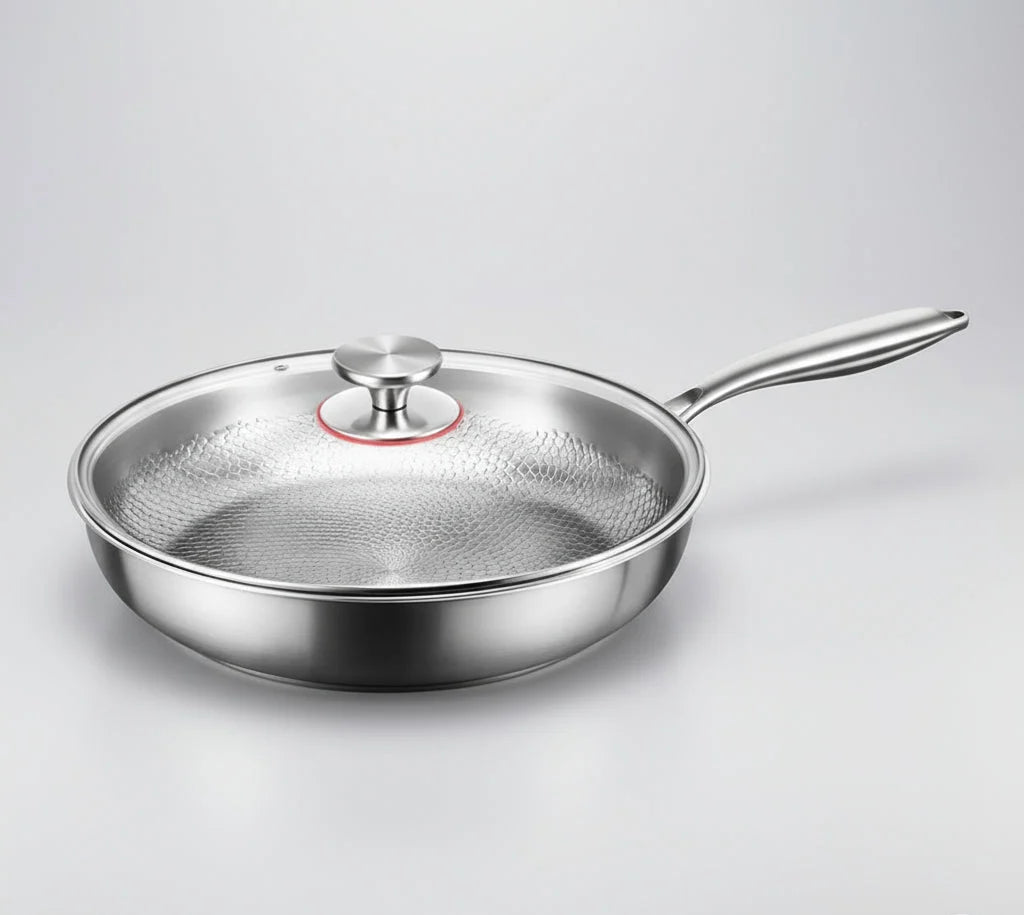 Frying Pan Forged Titanium Hammered Finish & Natural Nonstick