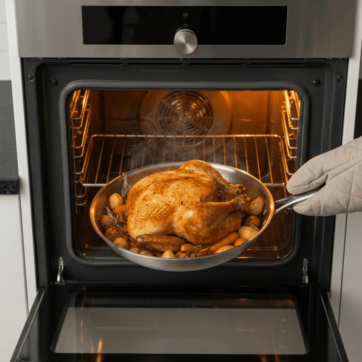 Frying Pan Hammered Titanium Chemical-Free Non-Stick Induction-Compatible