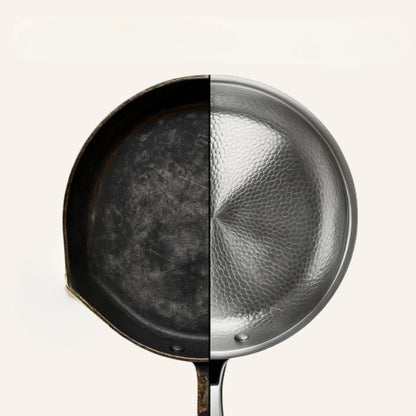 Frying Pan Pure Titanium Hammered Finish Induction Compatible