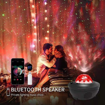 Galaxy Projector Starry Sky Ocean Waves Bluetooth Speaker Remote Control & Timer