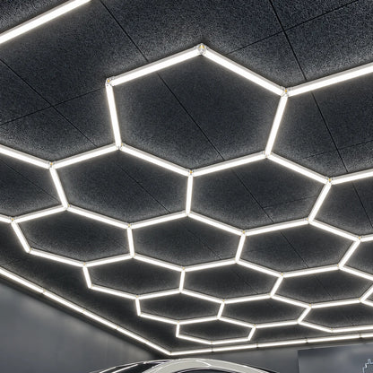 Garage Ceiling Light 14-Panel Hexagon 6000K Daylight