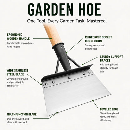 Garden Hoe Scraper Stainless Steel Multi-Purpose Blade