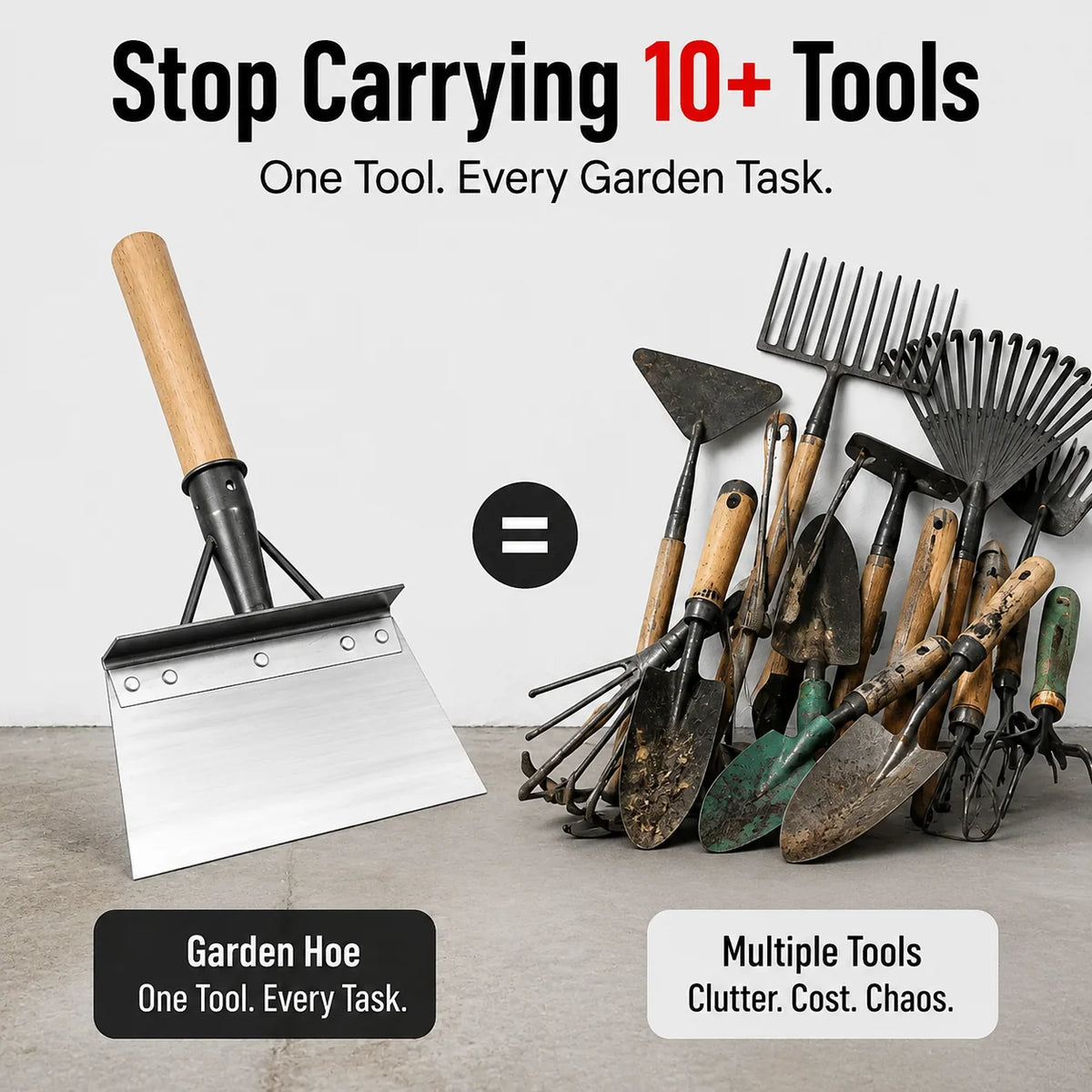 Garden Hoe Scraper Stainless Steel Multi-Purpose Blade