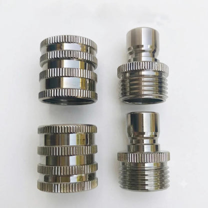 Garden Hose Connectors Stainless Steel Quick-Connect Set of 4