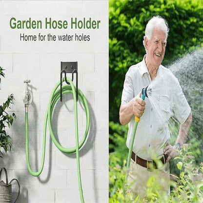 Garden Hose Holder Metal Wall-Mounted Double Hook