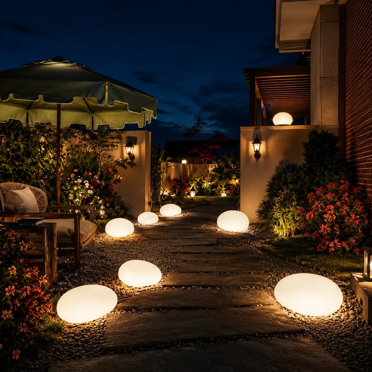 Garden Light Natural Stone 16-Color Solar & USB