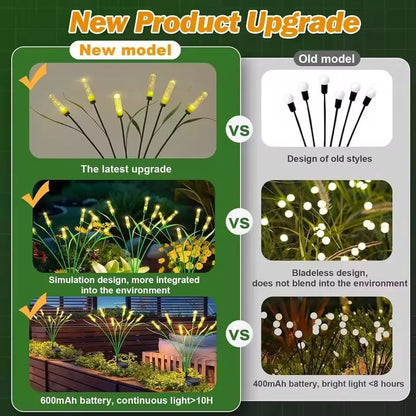 Garden Lights Solar-Powered LED Reed Design Waterproof