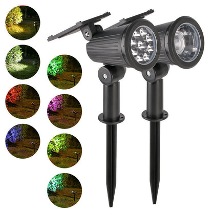 Garden Spotlight Solar-Powered Adjustable Swivel Head