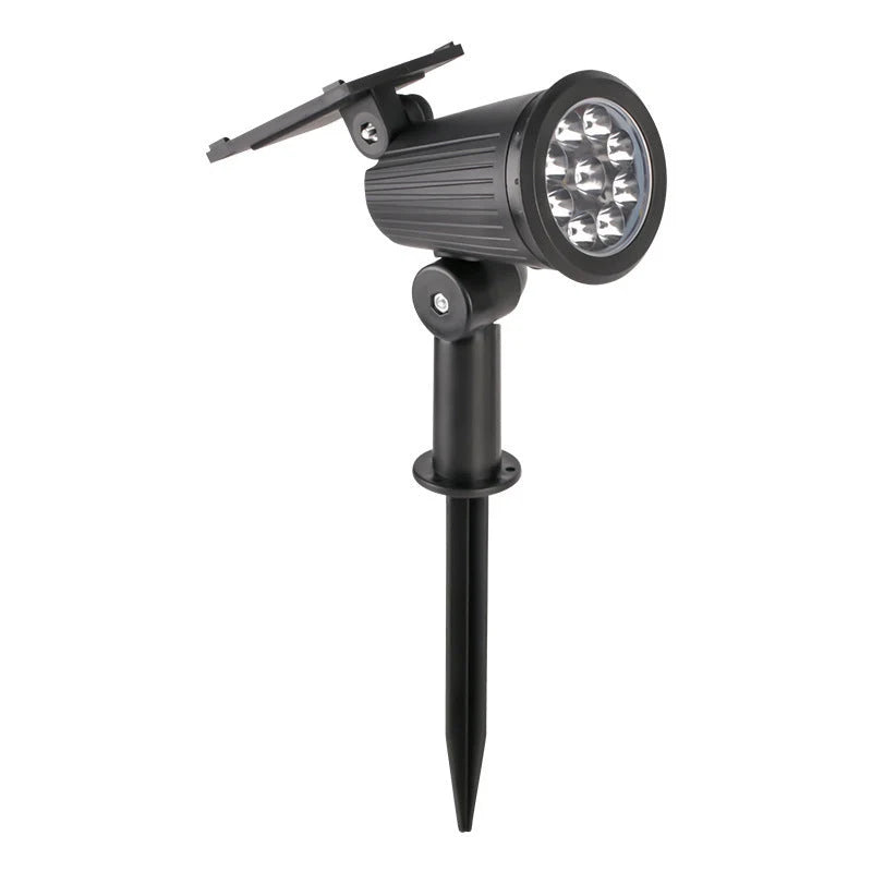 Garden Spotlight Solar-Powered Adjustable Swivel Head