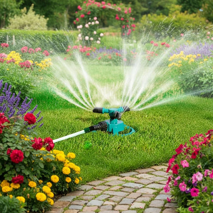 Garden Sprinkler Automatic 360-Degree Rotation Compact Design