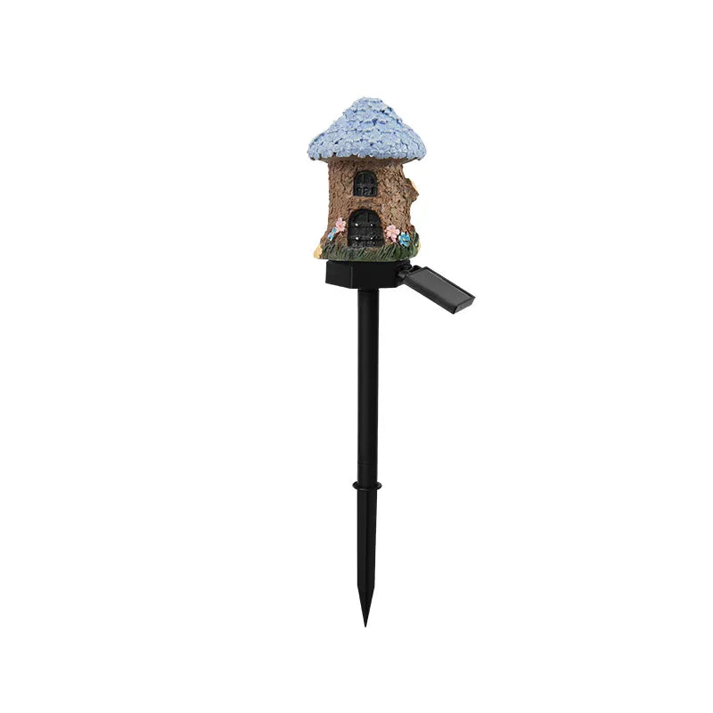 Garden Stake Light Solar Powered Hand-Painted Resin Automatic Glow
