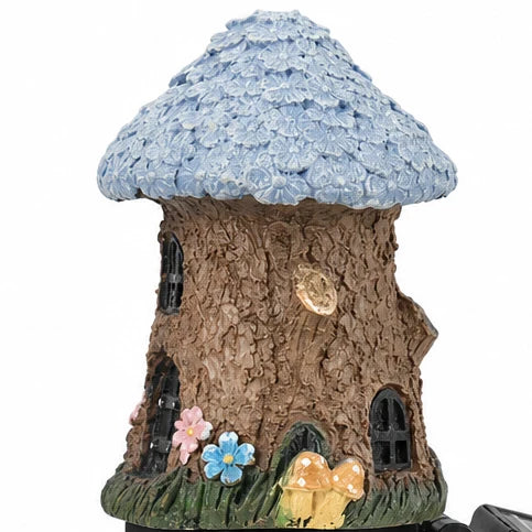 Garden Stake Light Solar Powered Hand-Painted Resin Automatic Glow