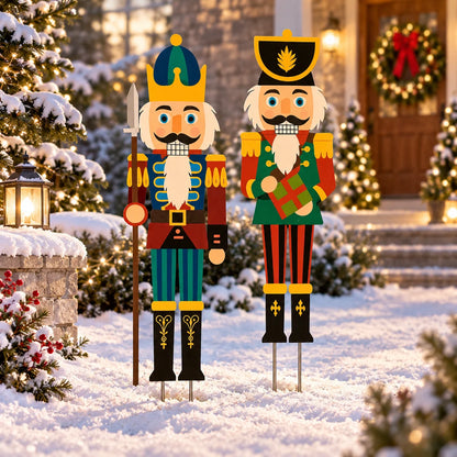 Garden Stakes Nutcracker Figures Set of 4