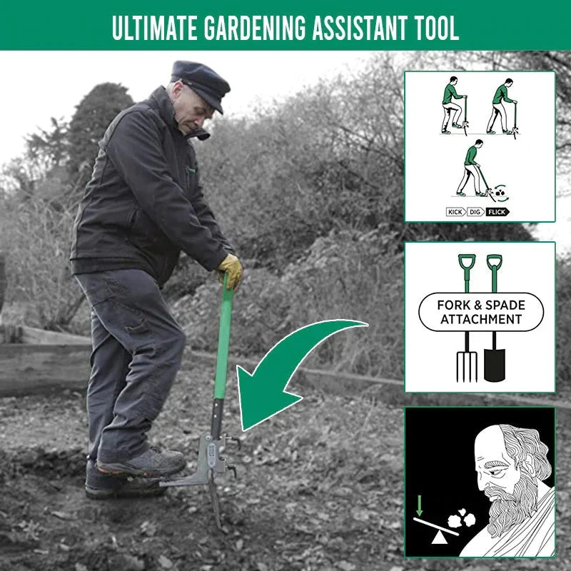 Garden Tool Attachment Foot Pedal Upright Digging