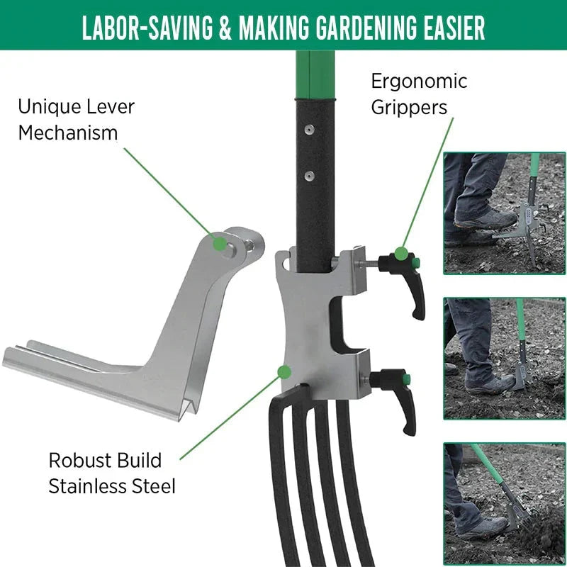 Garden Tool Attachment Foot Pedal Upright Digging