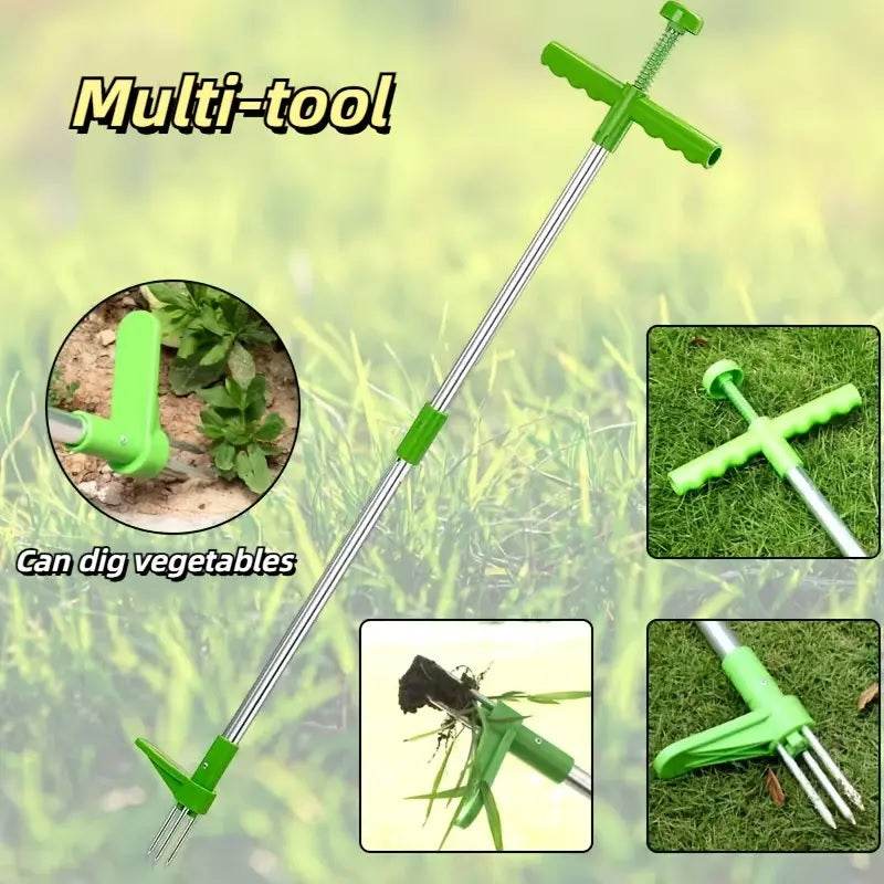 Garden Weeder Three-Claw Foot Pedal Stand-Up Design