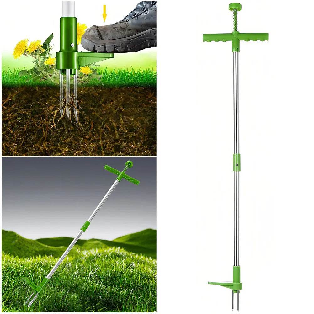 Garden Weeder Three-Claw Foot Pedal Stand-Up Design