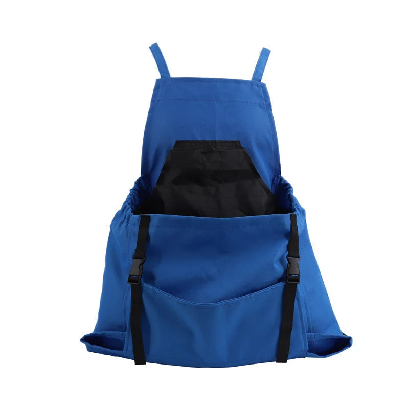 Gardening Apron Waterproof Adjustable Cross-Back Straps Tool Pockets