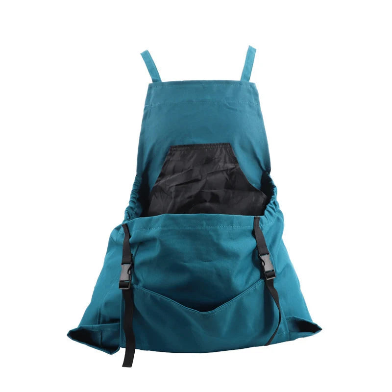 Gardening Apron Waterproof Adjustable Cross-Back Straps Tool Pockets