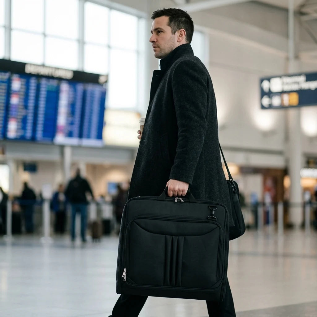 Garment Bag Foldable Water-Resistant EVA-Padded